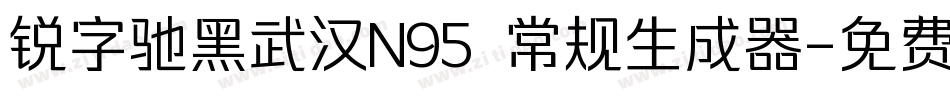 锐字驰黑武汉N95 常规生成器字体转换